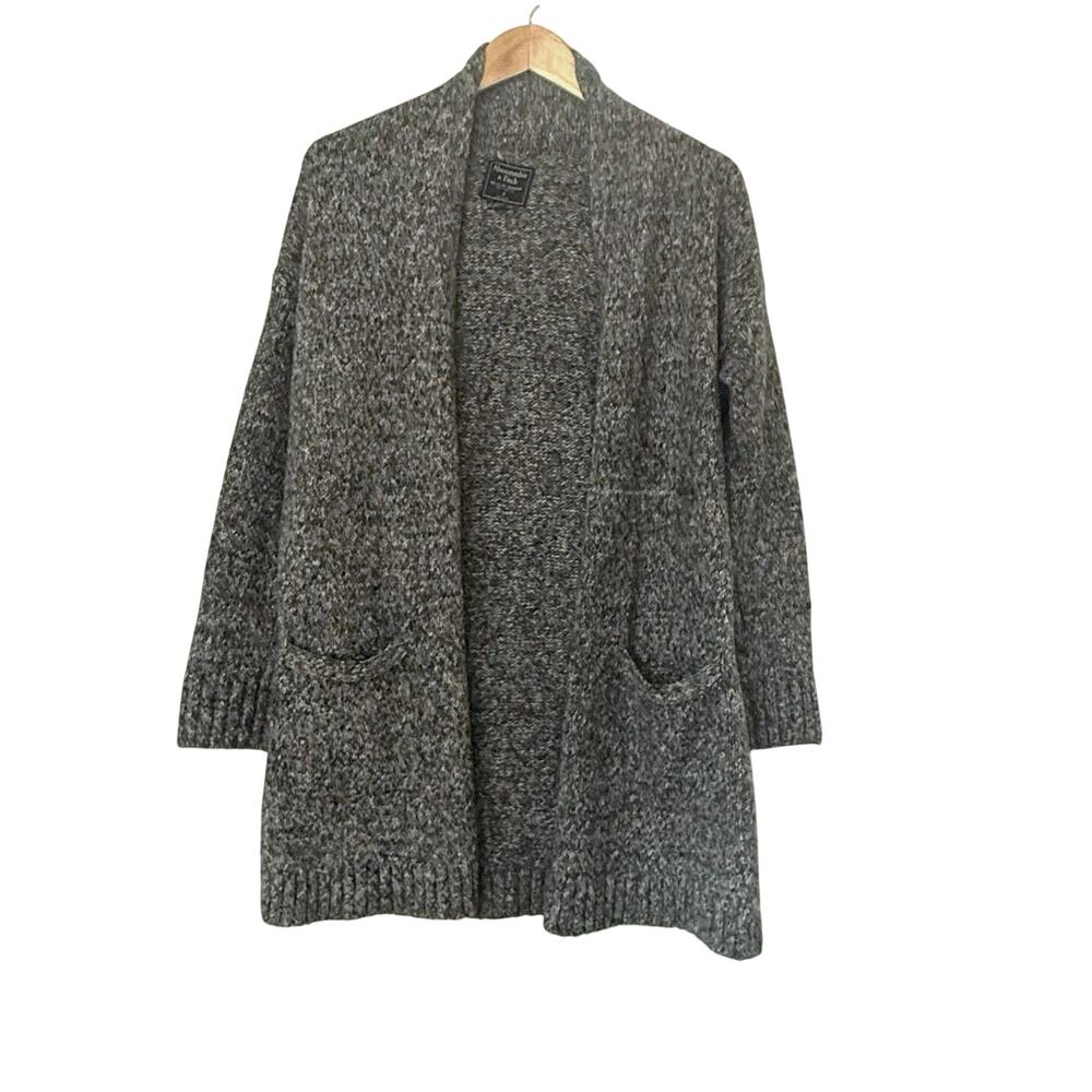 Abercrombie and Fitch Open Front Cardigan Size S Long Line Sweater Pockets